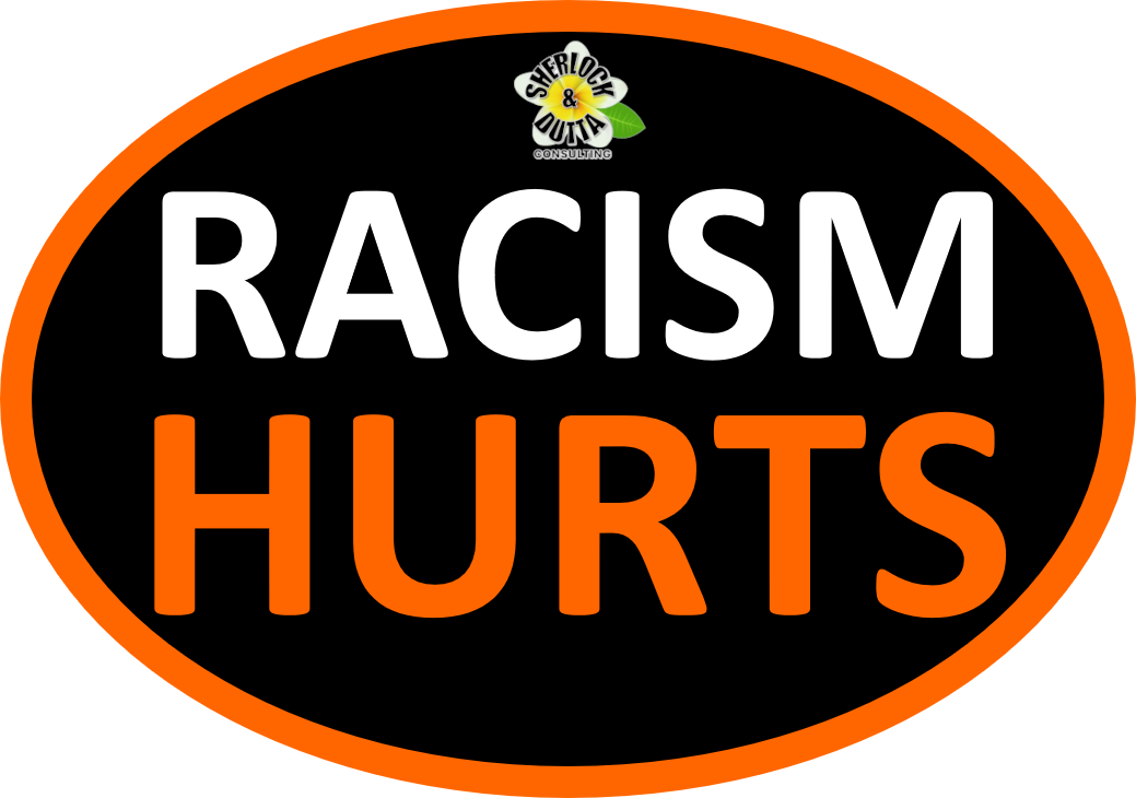Racism Hurts - Oval - No picture - With Logo